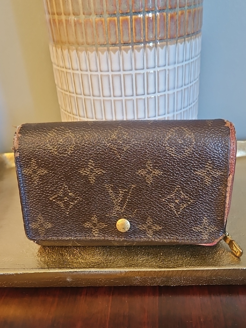 Louis Vuitton Monogram Canvas Trifold Wallet in Brown